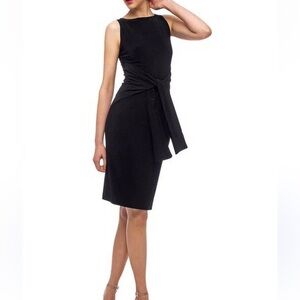 Norma Kamali‎ Sleeveless Tie-Waist black Jersey Dress